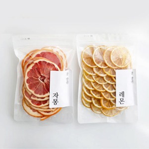 [땡스팜] 건조 과일칩 자몽 칩 50g / 레몬 칩 40g